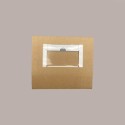 50 Pz Astuccio Porta Sushi Biscotti Dolcetti Finestrato Carta Avana 148x99H48 mm [afa112a1]