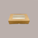 50 Pz Astuccio Porta Sushi Biscotti Dolcetti Finestrato Carta Avana 168x113H48 mm [def4d8b9]