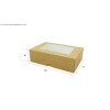 50 Pz Astuccio Porta Sushi Biscotti Dolcetti Finestrato Carta Avana 168x113H48 mm [b59f1dae]