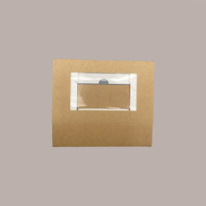 50 Pz Astuccio Porta Sushi Biscotti Dolcetti Finestrato Carta Avana 168x113H48 mm [0282dcaa]