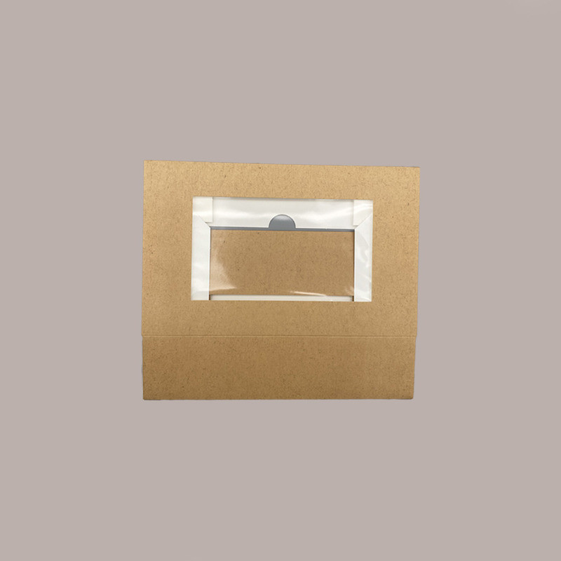 50 Pz Astuccio Porta Sushi Biscotti Dolcetti Finestrato Carta Avana 168x113H48 mm [0282dcaa]