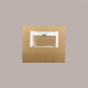50 Pz Astuccio Porta Sushi Biscotti Dolcetti Finestrato Carta Avana 168x113H48 mm [0282dcaa]