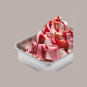 2 Kg Variegato Gusto Fragola con Pezzi ideale per Gelato Yogurt Dolci Leagel