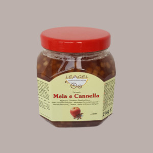 2 Kg Variegato Frutta al Gusto Mela e Cannella con Pezzi ideale per Gelato Dessert Leagel [0274110f]