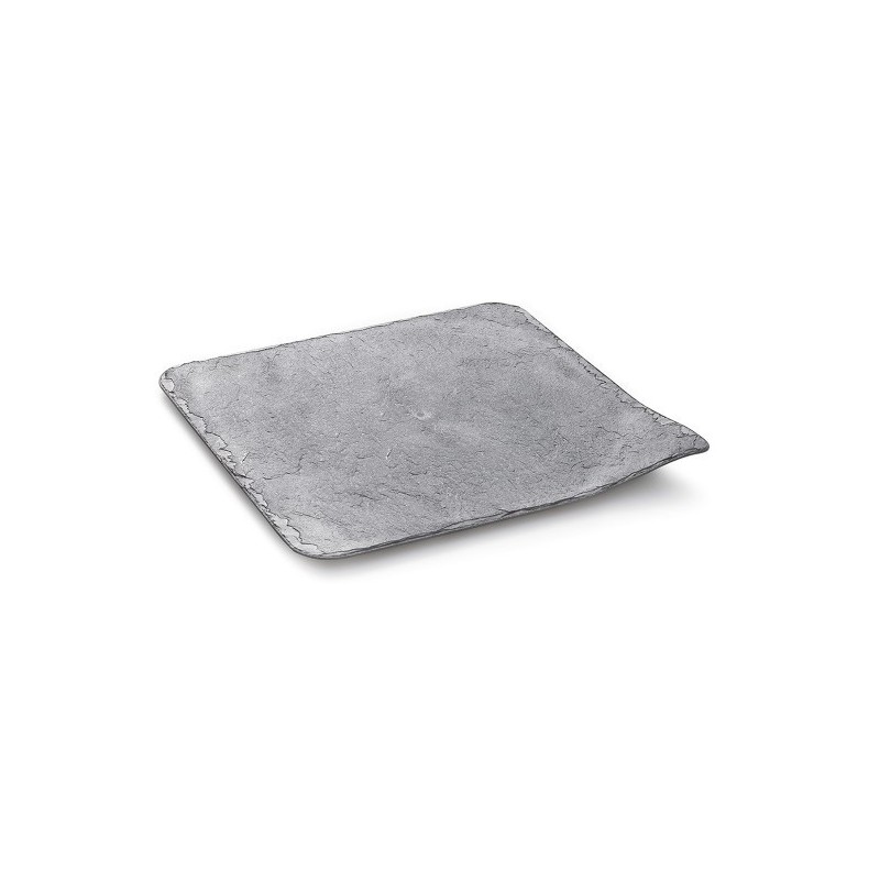 40 Pz Vassoio Stone Plastica Grigio Ardesia Quadrato Mini Monoporzione 11x11 Alcas [b23fd0ed]