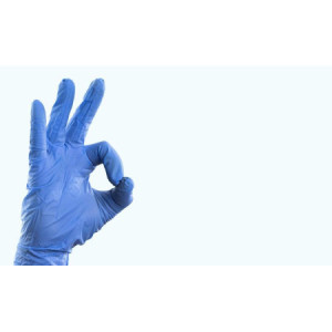 100 Pezzi Scatola Guanti Nitrile Blu Senza Polvere Misura S gr 3,1