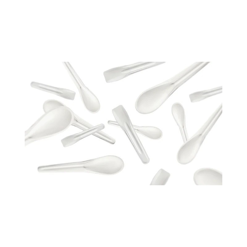 500 Pz Palettina PAP in Carta Ice Scream Spoon Bianca per Gelato 9,8x2x0,5 cm [4974cb6a]