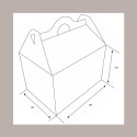 25 Pz Box Alimenti Astuccio Grande Carta Avana Bio Compost Happy Meal 200x140H130mm [c67cdd53]
