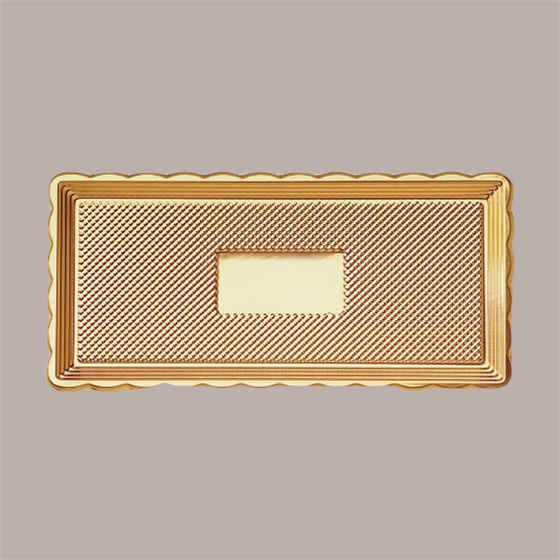 10 Pz Vassoio Rettangolare Medoro Oro Plastica Rigido 15x40 Alcas [fd3cde78]