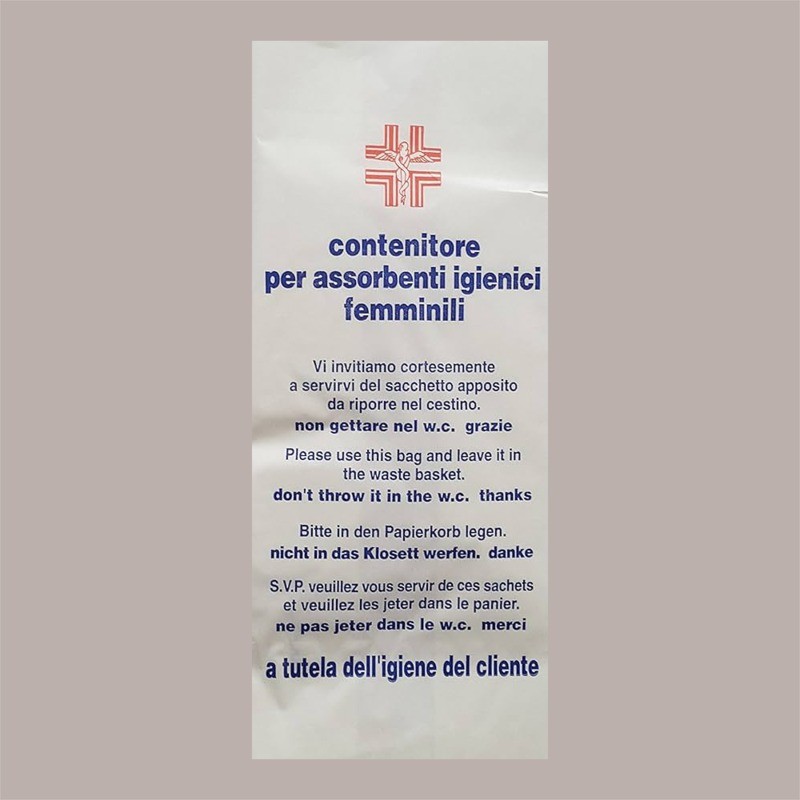 Sacchetto per Assorbenti Igenici in Carta Politenata 100 Pz [983fc650]