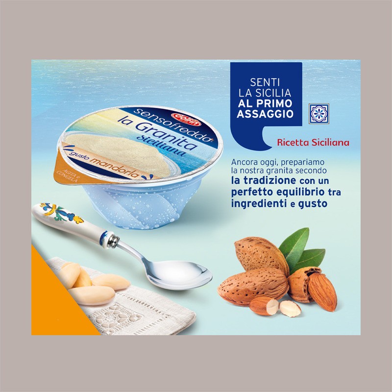 Granita Siciliana Gusto Mandorla Dolfin Senso Pronta da Gelare Freddo 12 x 100 Ml  (6 astucci da 2) [4688b556]