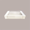 10 Pz Scatole Impilabili Aperte Rettangolari per Alimenti Cartoncino Bianco 40x63H10 cm [45664d80]