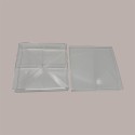 Contenitore in Plexiglass Trasparente con Coperchio a 8 Scomparti per Piccoli Alimenti 20x20 cm [fcec16fe]