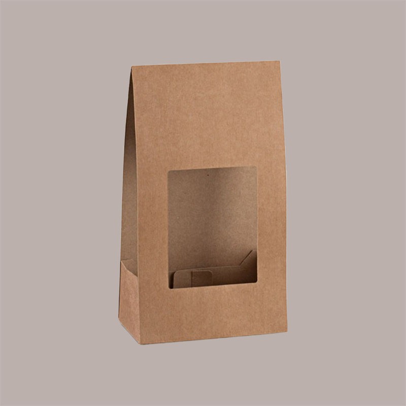 Scatola Cluster in Cartoncino Avana con Finestra 70x55x150 mm 20 Pz [971ccd53]