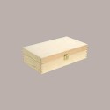 Scatola in Legno di Pino Cassetta Stesa porta 2 Bottiglie Olio Vino da 750 Ml  350x190H90mm [35f2f6f0]