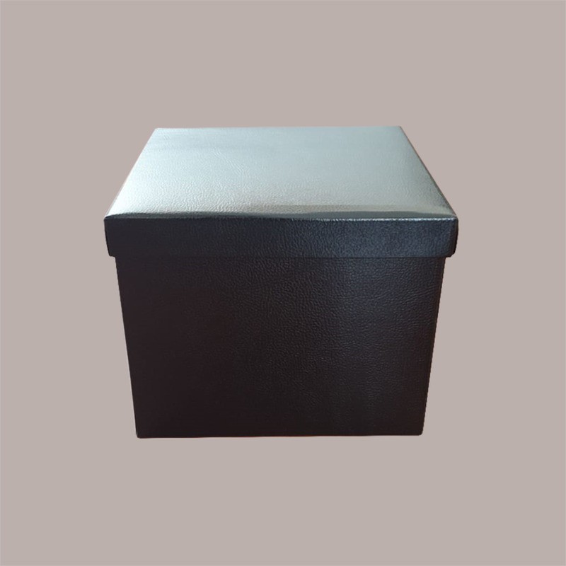 Scatola Astuccio Porta 1 Bottiglia Magnum da 1,5 Lt in Cartoncono Nero grafica effetto pelle 110x110H390mm 10 Pezzi [9b2644d8]