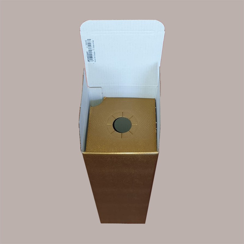 Scatola Astuccio Porta 1 Bottiglia Magnum da 1,5 Lt in Cartoncino grafica Skin Oro 110x110H390mm 10 Pezzi [4ab9b453]