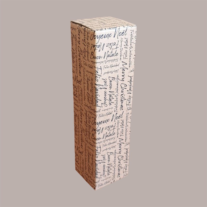 Scatola Astuccio Porta 1 Bottiglia Magnum da 1,5 Lt in Cartoncino Nero effetto pelle 115x115H430mm 10 Pezzi [13707819]