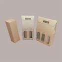 Scatola Astuccio Porta 1 Bottiglia Magnum da 1,5 Lt in Cartoncino Avana liscio 120x120H395mm 10 Pezzi [3b66cb88]