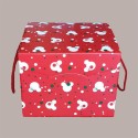 Scatola per Confezione Regalo Porta Panettone Basso da 1 Kg in Cartoncino Rosso Grafica Topolino 245x245H180mm 5 pezz [f936111c]