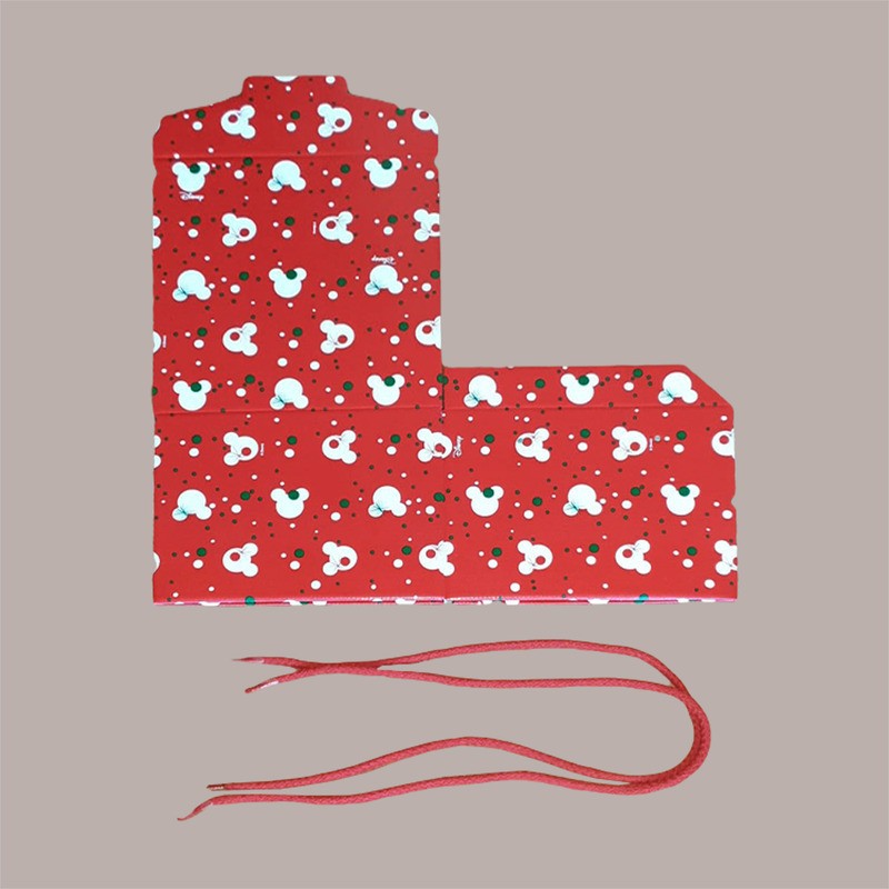 Scatola per Confezione Regalo Porta Panettone Basso da 1 Kg in Cartoncino Rosso Grafica Topolino 245x245H180mm 5 pezz [fc665602]