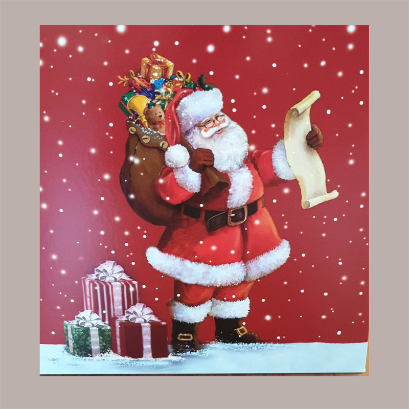 Scatola Porta Panettone Alto 1 Kg in Cartoncino Rosso con Grafica Babbo Natale 20x20x18 cm Confezione 10 Pz [9c912203]
