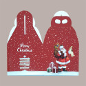 Scatola Porta Panettone Alto 1 Kg in Cartoncino Rosso con Grafica Babbo Natale 20x20x18 cm Confezione 10 Pz [99c1651d]