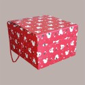 Scatola per Confezione Regalo in Cartoncino Rosso grafica Topolino 290x335H195mm 5 pezzi [6161c607]