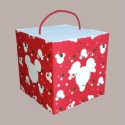 Scatola per Confezione Regalo Porta Panettone Alto da 1 Kg in Cartoncino Rosso Grafica Topolino 210x210H210mm 5 pezzi [f22d0cd2]