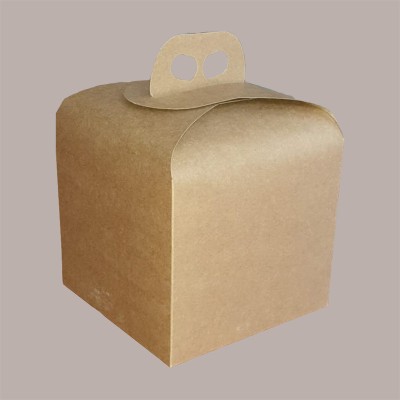 Scatola per Confezione Regalo Porta Panettone Alto da 1 Kg in Cartoncino Avana 200x200H180mm 10 pezzi [0a925d00]
