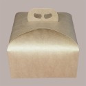 Scatola per Confezione Regalo Porta Panettone Basso da 1 Kg in Cartoncino Avana Liscio 245x245H130mm 10 pezzi [28416268]