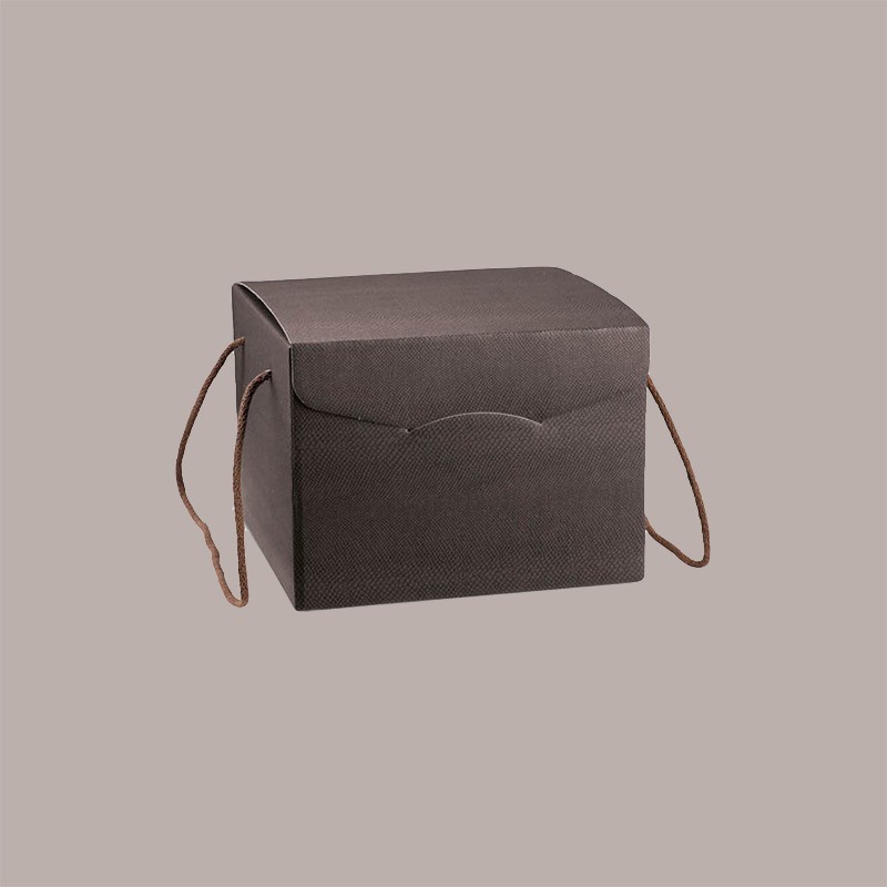 Scatola Porta Panettone Alto da 1 Kg in Cartoncino grafica Coffee con Cordini 210x210H210mm 5 pezzi [b9dd74d1]