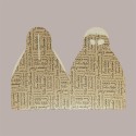 Scatola per Confezione Regalo Porta Panettone Basso da 1 Kg in Cartoncino Avana grafica Natale Words 245x245H130mm 10 [a83a0b20]