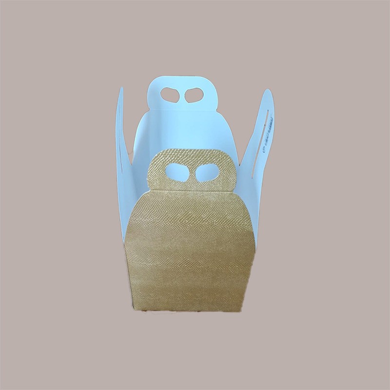 Scatola per Confezione Regalo Porta Panettone Alto da 1 Kg in Cartoncino grafica Skin Oro 200x200H180mm 10 pezzi [d98322c5]