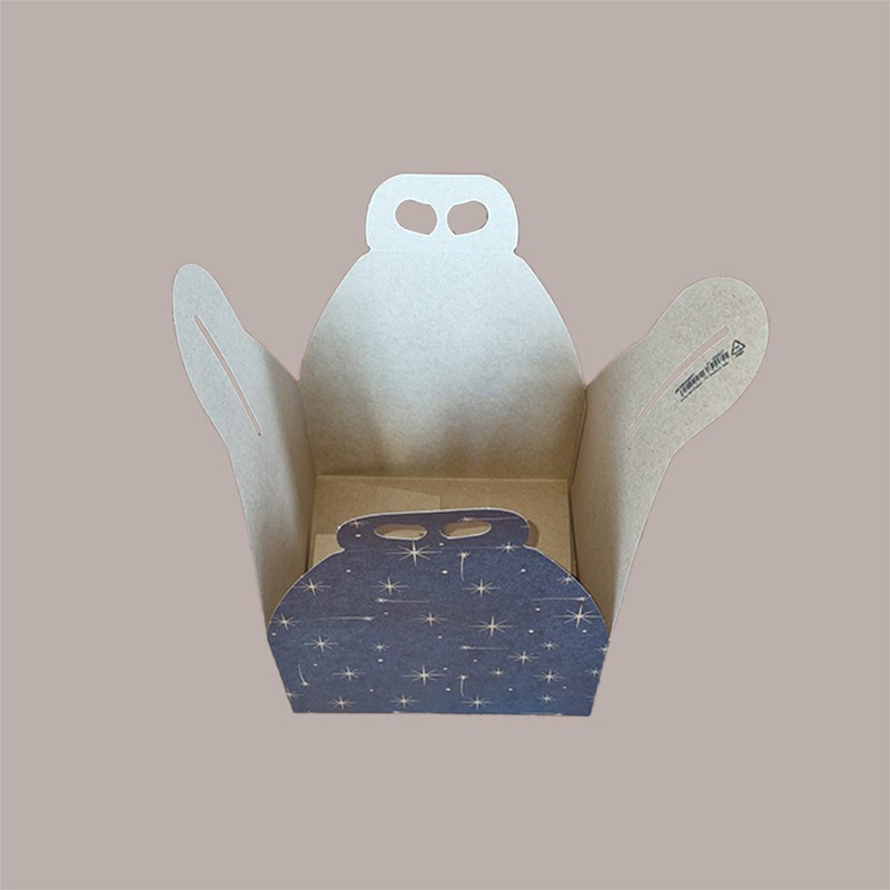 Scatola per Confezione Regalo Porta Panettone Basso da 1 Kg in Cartoncino Nero grafica Stelle 245x245H130mm 10 pezzi [4e2b351e]