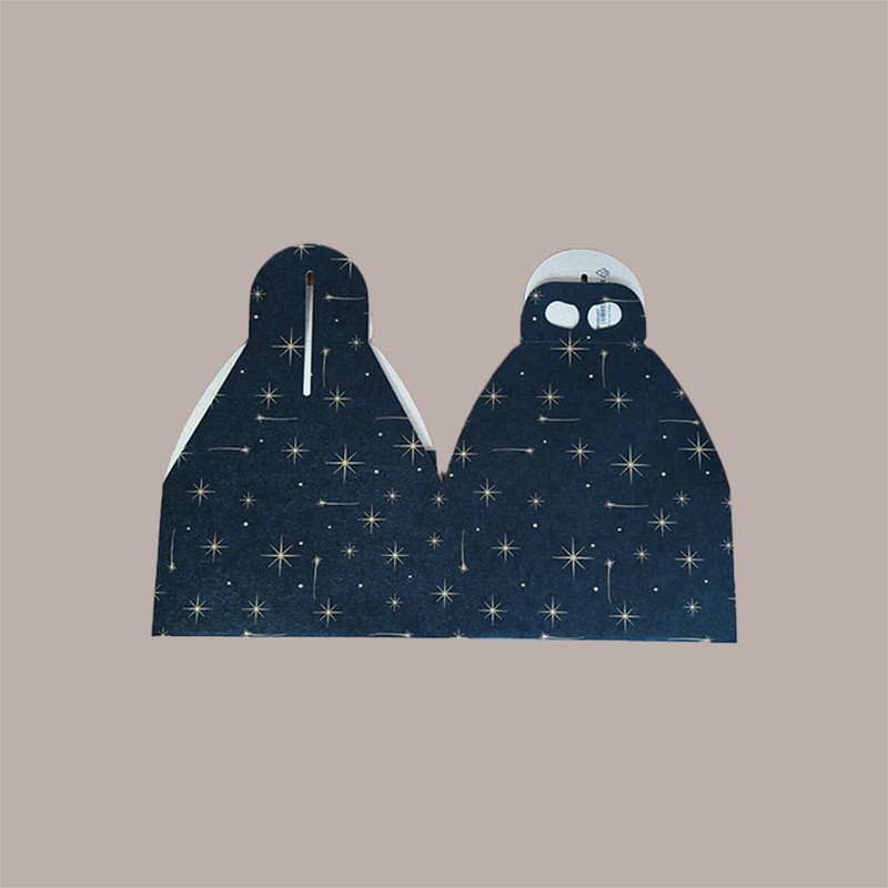 Scatola per Confezione Regalo Porta Panettone Basso da 1 Kg in Cartoncino Nero grafica Stelle 245x245H130mm 10 pezzi [4b7b7200]