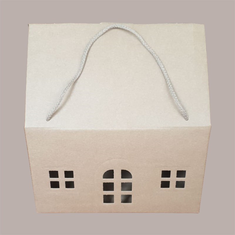 Casetta in Cartoncino Avana con Cordini 330x250H190mm 5 pezzi [75b30d7a]