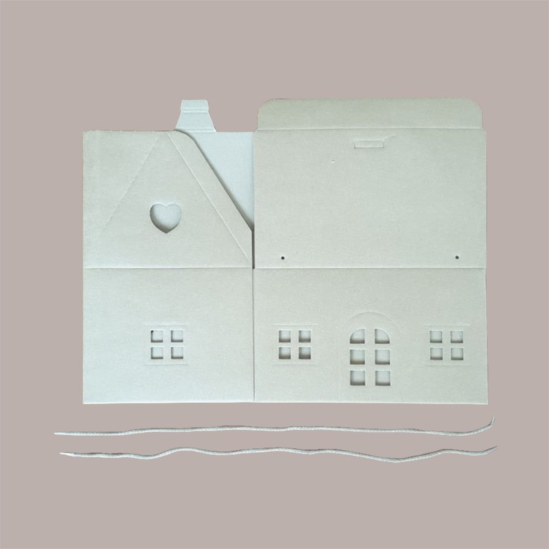 Casetta in Cartoncino Avana con Cordini 330x250H190mm 5 pezzi [70e34a64]