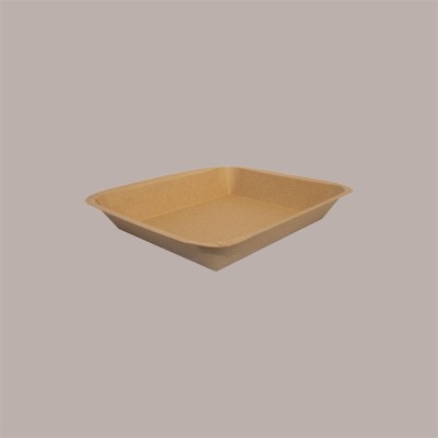 Vassoio per Alimenti in Carta Kraft Avana MT4 170x148H24 mm 100 Pz [910ee6ae]