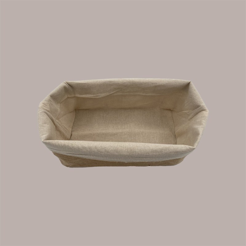 Cestino Morbido di Juta e fodera in Cotone Naturale Ideale per Confezioni Enogastronomiche 28x18x18 cm 10 pezzi [cad162f3]