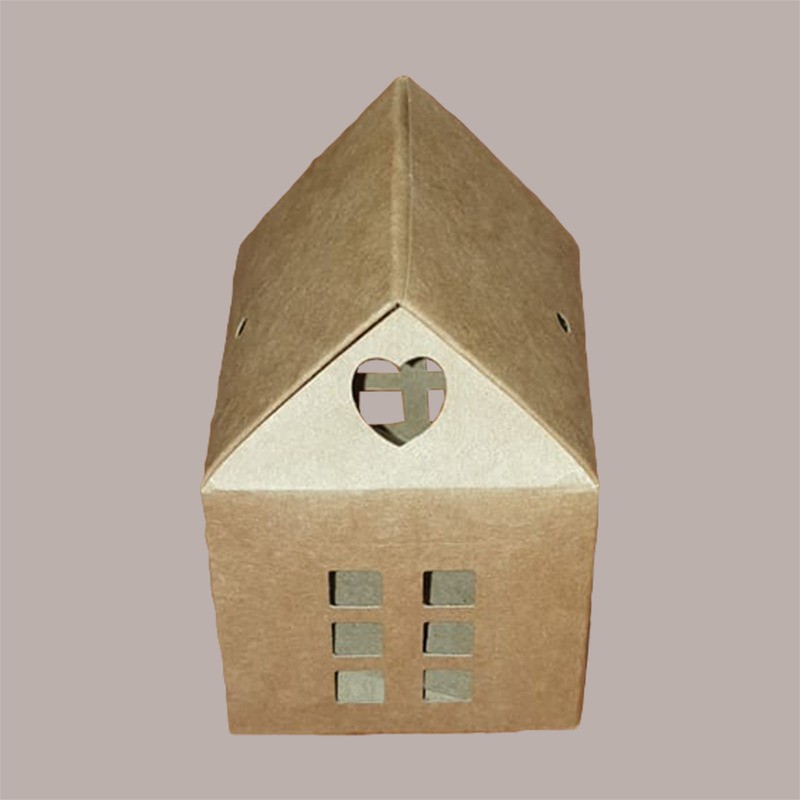 Casetta in Cartoncino Avana con Cordini 80x80H75mm 20 pezzzi [231562fb]