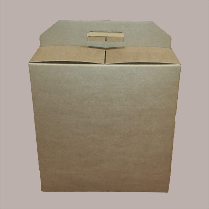 Scatola per Confezione Regalo Natale Porta Panettone Bottiglia Valigetta Piccola in Cartoncino Avana liscio 280x200H3 [3f20ac24]