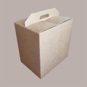 Scatola per Confezione Regalo Natale Porta Panettone Bottiglia Valigetta Piccola in Cartoncino Avana liscio 280x200H3 [3a70eb3a]