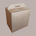 Scatola per Confezione Regalo Natale Porta Panettone Bottiglia Valigetta Piccola in Cartoncino Avana liscio 280x200H3 [e356a837]
