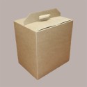 Scatola per Confezione Regalo Natale Porta Panettone Bottiglia Valigetta Media in Cartoncino Avana liscio 330x250H350 [6ff3862b]