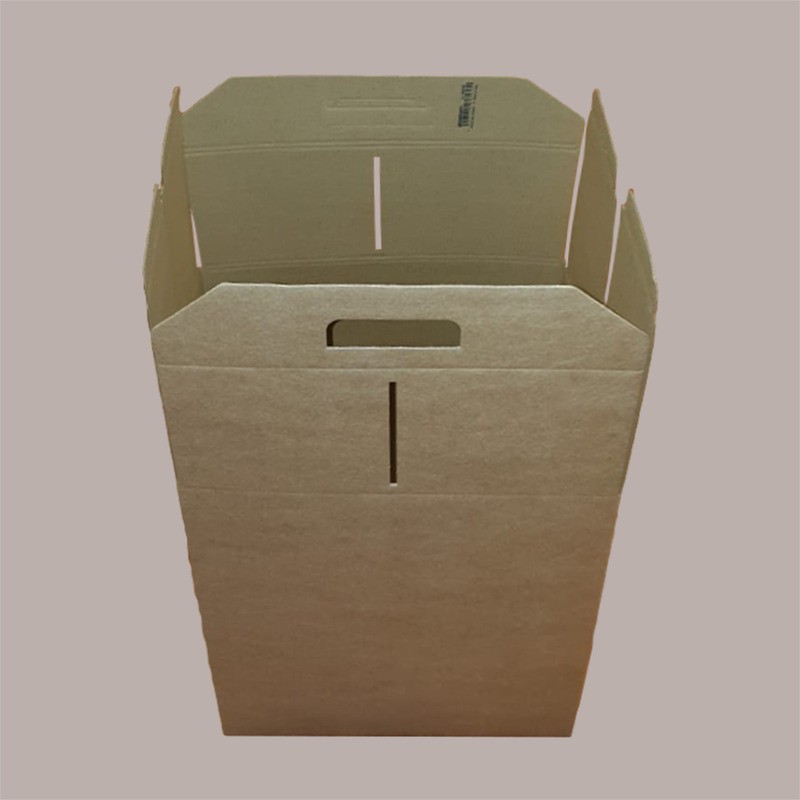 Scatola per Confezione Regalo Natale Porta Panettone Bottiglia Valigetta Media in Cartoncino Avana liscio 330x250H350 [01c80422]