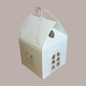 Casetta in Cartoncino Verde con Cordini per Panettone Alto da 1 Kg 200x200H180mm 5 pezzi [e6bba743]
