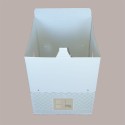 5 Pz Scatola per Confezione Regalo Natale Panettone Basso da 1 Kg Casetta in Cartoncino Verde con Cordini 245x245H150 [598cf660]