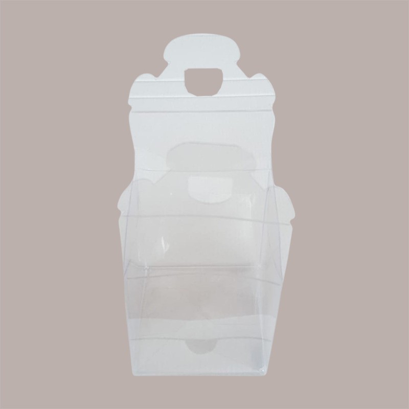 25 Pz Scatola Astuccio Porta 1 Vasetto Salse Creme per Confezione Regalo Trasparente 90x90H100mm [9f8ad1ab]