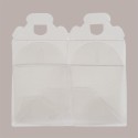 25 Pz Scatola Astuccio Porta 1 Vasetto Salse Creme per Confezione Regalo Trasparente 90x90H100mm [289710af]